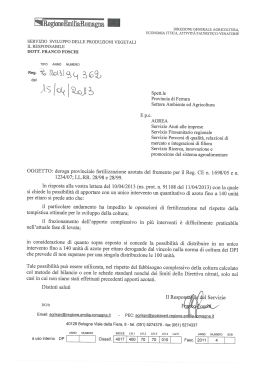 Deroga per la provincia di Ferrara relativa alla fertilizzazione azotata