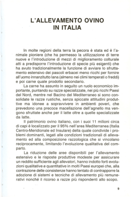 L`allevamento ovino in Italia