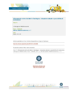 Situazione attuale `e possibilit&agrave; di evoluzione