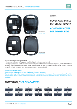 Cover adattabile per chiavi Toyota - Adaptable cover for