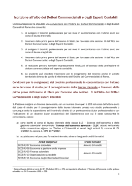 Iscrizione all`albo dei Dottori Commercialisti e degli Esperti Contabili