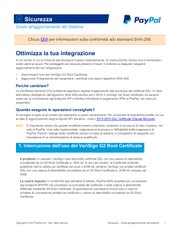 Sicurezza &ndash; Guida all`aggiornamento del sistema