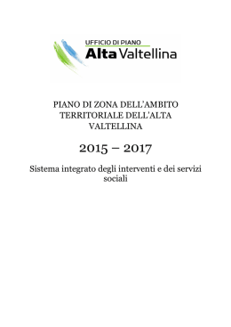 Piano di Zona 2015-2017 - Comunità Montana Alta Valtellina