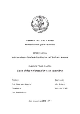 L`uso civico nei boschi in Alta Valtellina