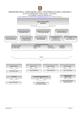 Organigramma - Istituto Comprensivo Statale "E. Crespi"