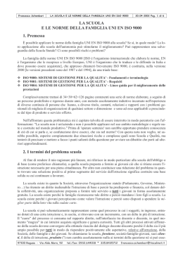 LA SCUOLA E ISO 9000
