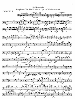 Symphony No. 5 in D Minor, ()p. 107 (Reformation)