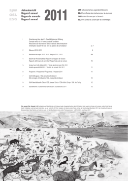 Jahresbericht Rapport annuel Rapporto annuale Rapport annual