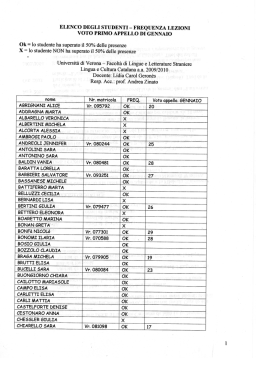 VOTI ESAMI GENNAIO Ling. e Cult. Cat. (pdf, it, 3669 KB, 1/27/10)