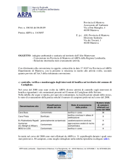 Convenzione tra Provincia di Mantova ed ARPA