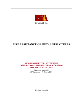 la resistenza al fuoco delle strutture metalliche