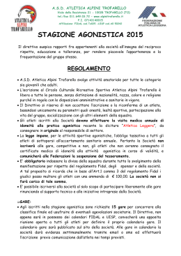 STAGIONE AGONISTICA 2015 - Gruppo Alpini Trofarello