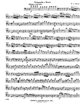 Violoncelln e Basso. Allegro con brio. W. A. Mozart