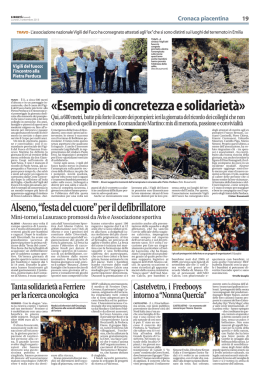 l`articolo del giornale LIBERTA` - Associazione Nazionale dei Vigili