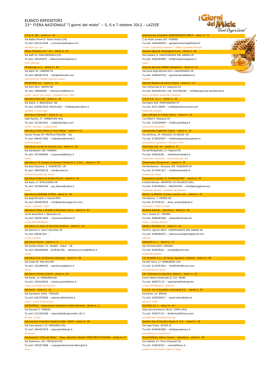 ELENCO ESPOSITORI 33^ FIERA NAZIONALE