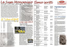 L`edizione inaugurale della SusaMonceniso