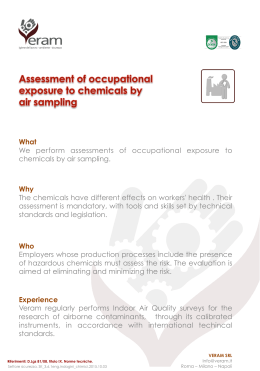 What We perform assessments of occupational exposure to