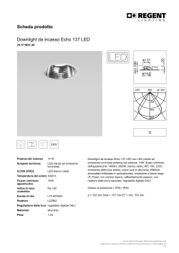 Scheda prodotto Downlight da incasso Echo 137 LED