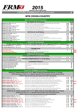 LISTINO 2015