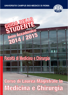 Facolt&agrave; di Medicina e Chirurgia