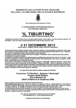 volantino del concorso