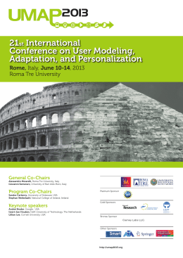 21st International Conference on User Modeling, Adaptation, and