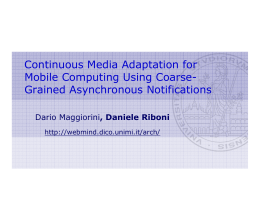 Continuous Media Adaptation for Mobile Computing Using Coarse