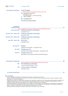 CV luca - Universit&agrave; degli Studi di Torino