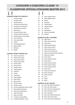 classifiche ufficiali-stagione mostre 2013 categorie a
