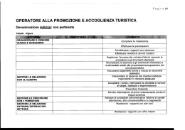 OPERATORE ALLA PROMOZIONE E ACCOGLIENZA TURISTICA