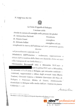 Page 1 _N. (Slg/aow RG VG La Corte d`Appello di Bologna I