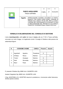 Deliberazione n. 21 del 16.03.2015