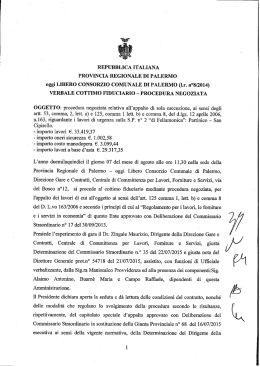 REPUBBLICA ITALIANA PROVINCIA REGIONALE DI PALERMO