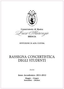 calendario rassegna - Conservatorio di Musica "Luca Marenzio