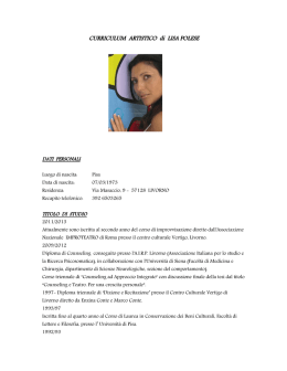 Vedi il Curriculum - Vertigo