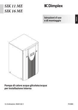 Istruzioni d`uso e di montaggio SIK 11-16ME