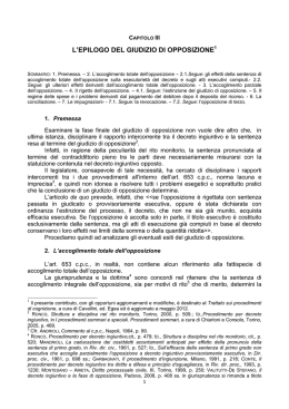 L`epilogo del giudizio di opposizione a decreto ingiuntivo