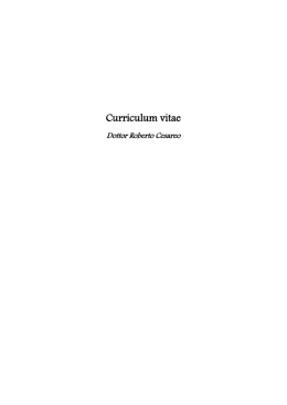 Curriculum formativo e professionale del responsabile scientifico del