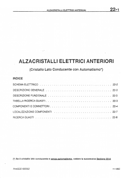ALZACRISTALLI ELETTRICI ANTERIORI