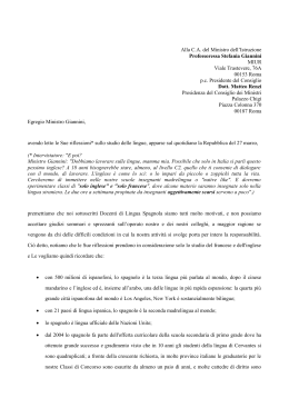 Lettera dei docenti di spagnolo al ministro