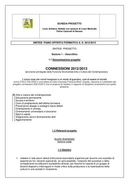 Scarica le schede di tutti i Progetti approvati dal Collegio Docenti