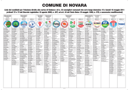 liste elettorali - Comune di Novara