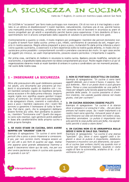 LA SICUREZZA IN CUCINA