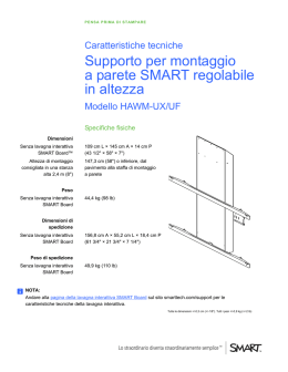 Supporto per montaggio aparete SMART regolabile inaltezza