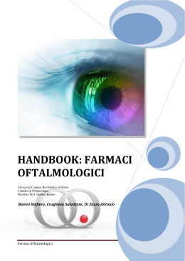 HANDBOOK: FARMACI OFTALMOLOGICI