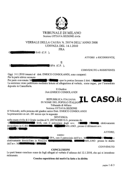 TRIBUNALE DI MILANO
