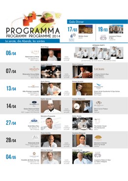 Il programma S.Pellegrino Sapori Ticino
