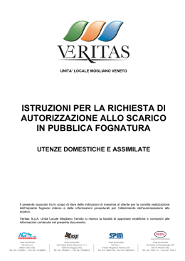 Istruzioni per la richiesta allo scarico