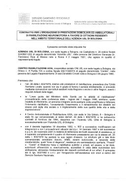 contratto con il centro axia per l`erogazione di prestazioni di