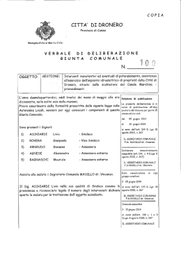 VERBALE GIUNTA